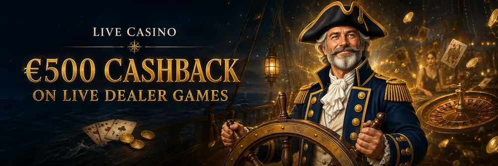 Captain Cooks Casino live cashback